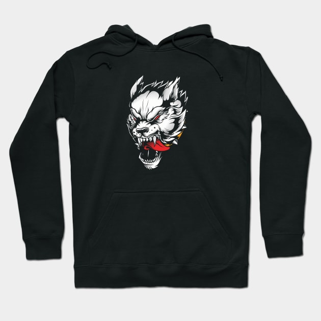 Fierce Slashing Werewolf Monster Hoodie by BakaOutfit